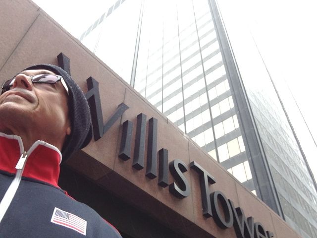 jeff noel at foot of Willis Tower