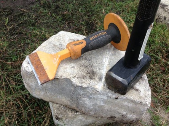 Chisel and hammer for rock work