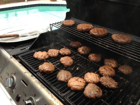 Homeowner's grilling up lunch for Spring fling