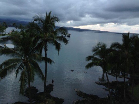 Hilo Hawaiian Hotel room view looking west