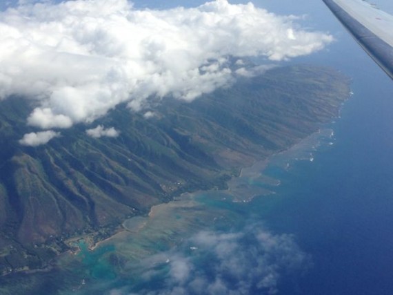 Hawaiian Island from Jet