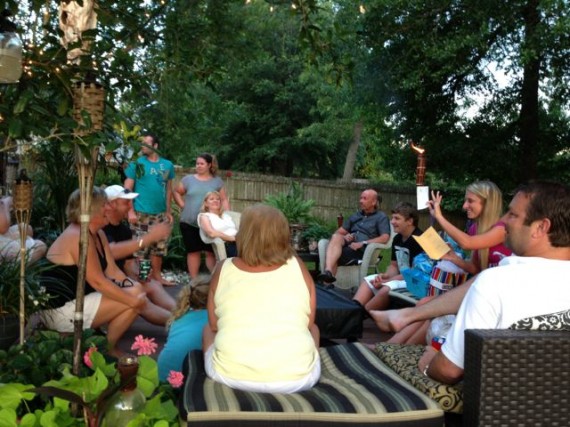 Backyard High School graduation party