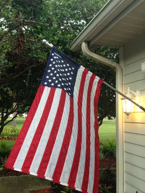 American flag hung from Orlando home