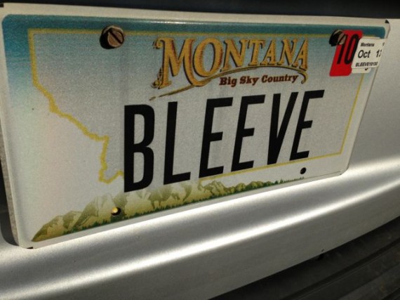 Unique Montana License plate