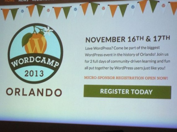 Orlando WordPress 2013 advertisement 