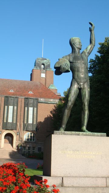 Finnish nude male statue 