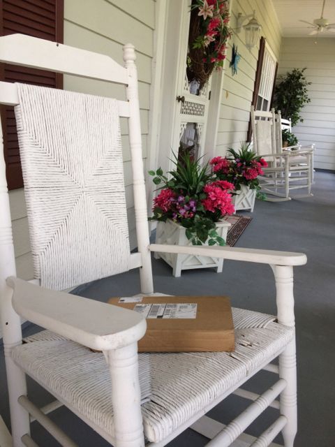 White rocking chair on Orlando front porch