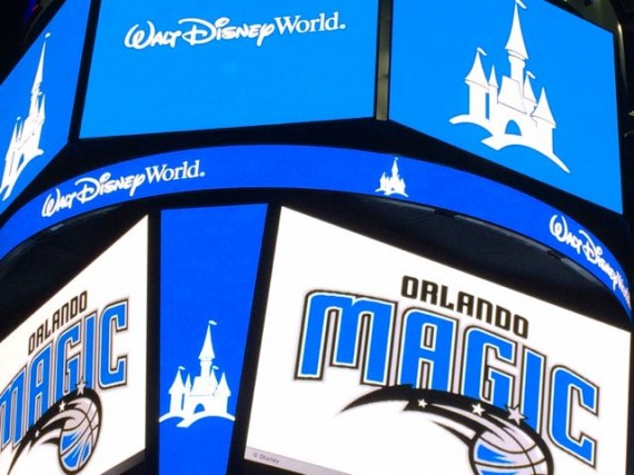 Amway Center Orlando Magic and Walt Disney World signs