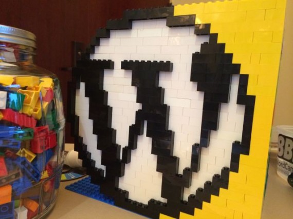 WordPress logo made from legos