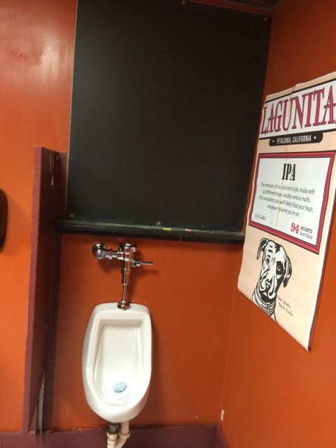 Typical men's bathroom in a typical American tavern