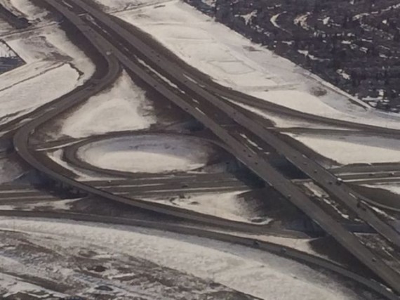 Canadian freeway in winter