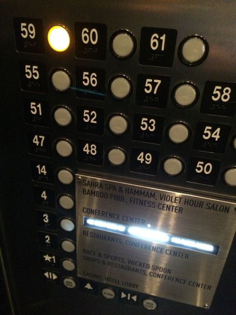 Las Vegas floor elevator chart 