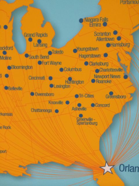 Flight maps for Allegiant cities