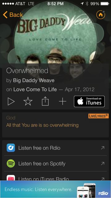 Big Daddy Weave screen shot 