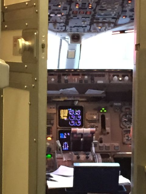 Cockpit for Delta flight