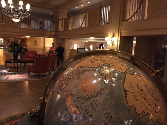 Big globe in Disney World Hotel Lobby