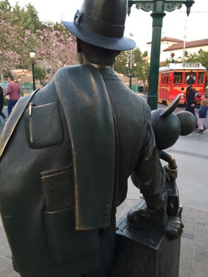 Walt Disney statue at Disney California Adventure