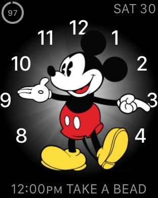 Apple Watch Mickey Mouse face screen shot