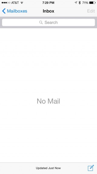 Empty email in box