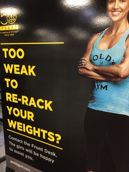 Golds Gym sign