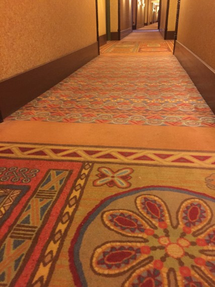 Hidden Mickey in Disney Resort carpet