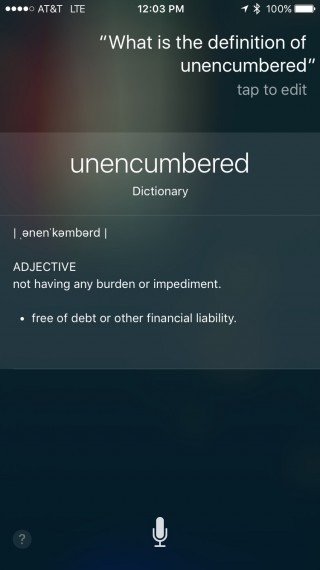 unencumbered