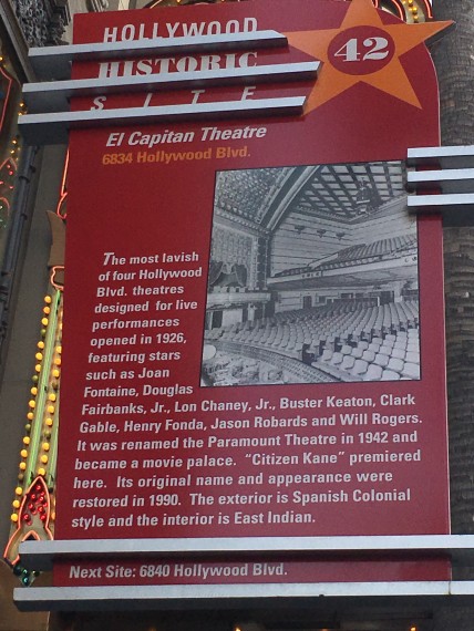 El Capitan Theater sign