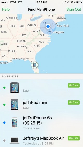 Find My Phone app