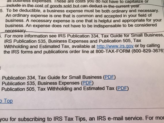 IRS tax deduction explanation