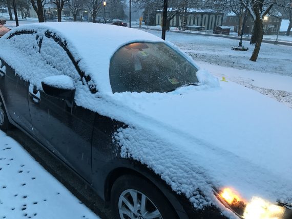 car in snow