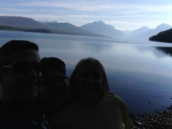 Family photo at Lake McDonald