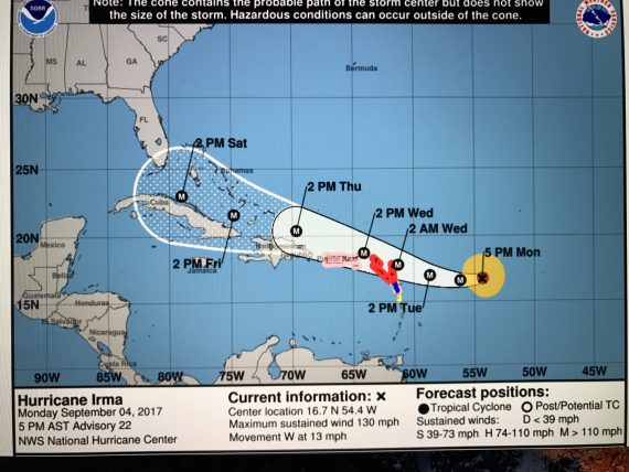 Hurricane Irma path