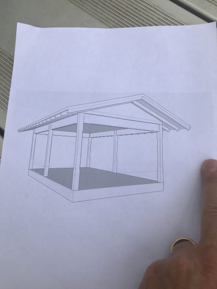 Outdoor pavilion sketch