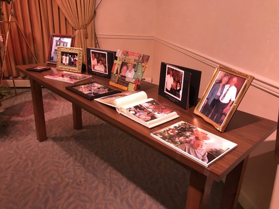 funeral display of photos