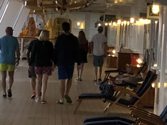 Walking on Disney Cruise ship