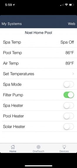 Orlando Swimming pool temp