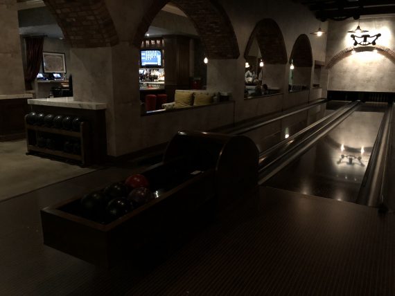 Hotel bowling alley