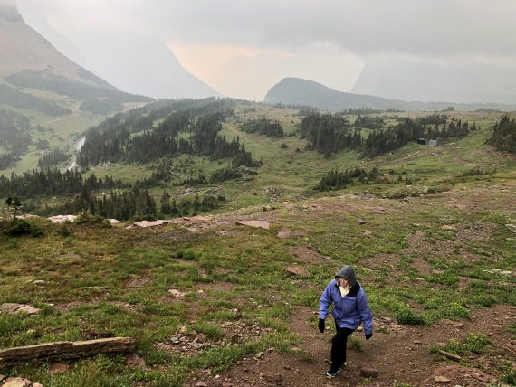 Logan Pass on cloudy day