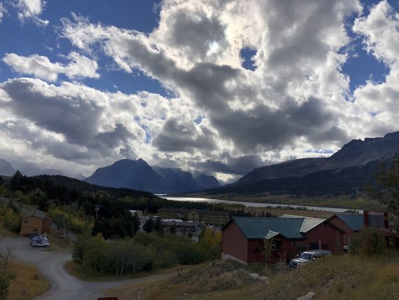 Cabins at Glacier Park view