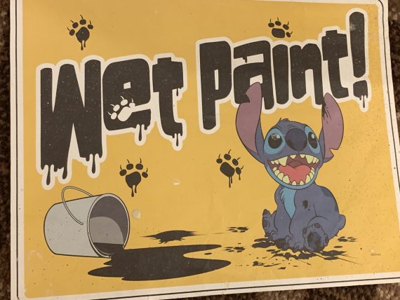 Disney wet paint sign