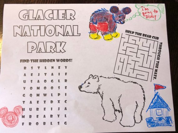 Glacier National Park coloring page