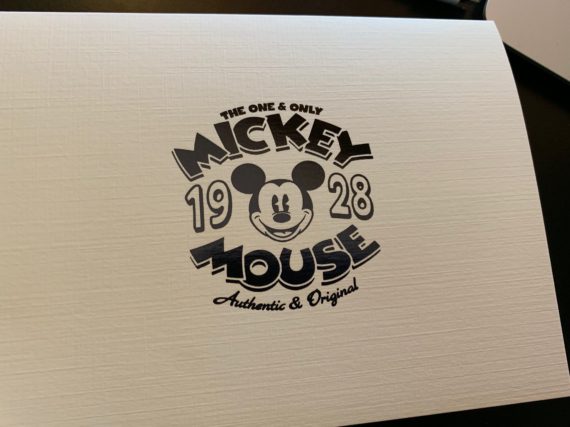 disney Mickey Mouse note card