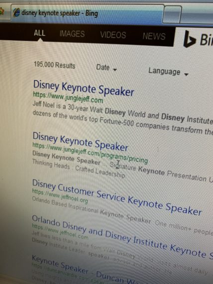 Disney Keynote Speaker search