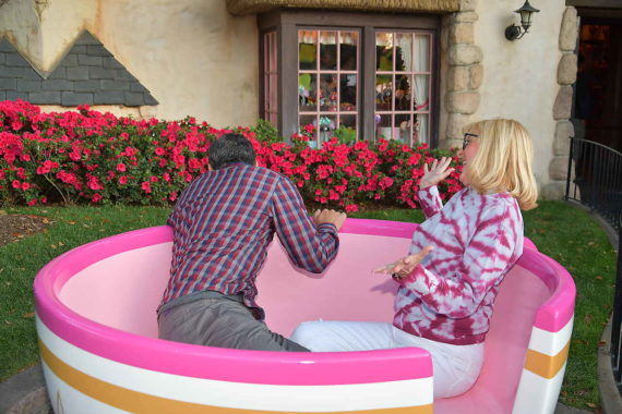 couple on Disneyland Teacup ride