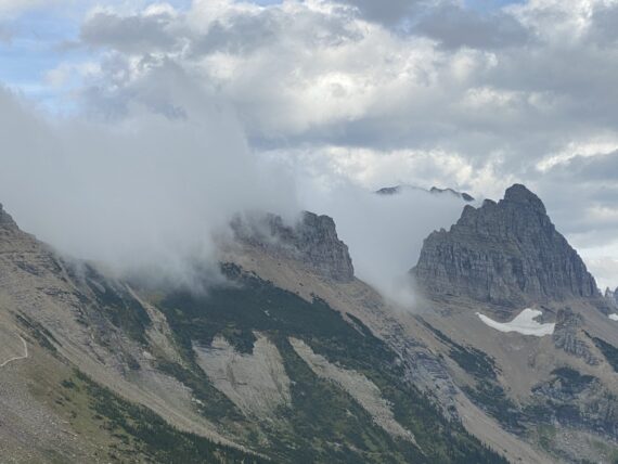 storm clouds on mountains