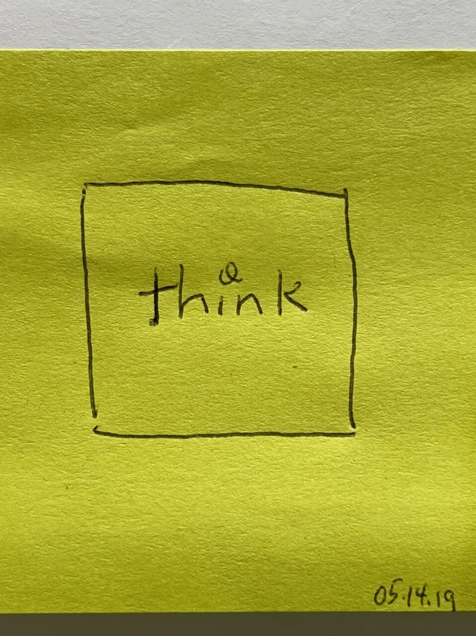 
Post it note diagram of thinking inside the box