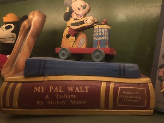 Pretend Disney book in a Disneyland display