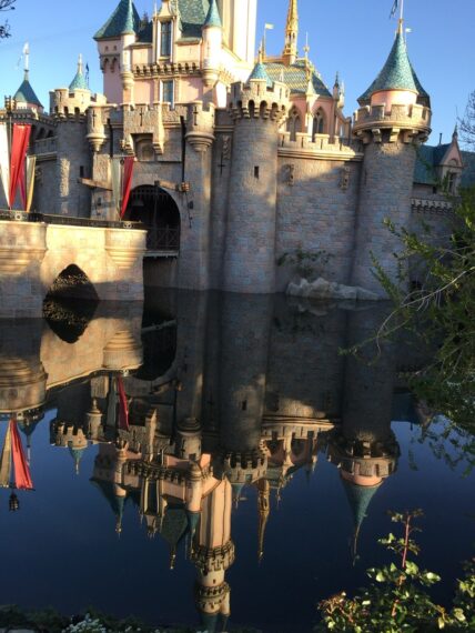 
Sleeping beauty castle and it’s reflection in the water