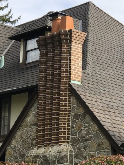 house with unique chimney