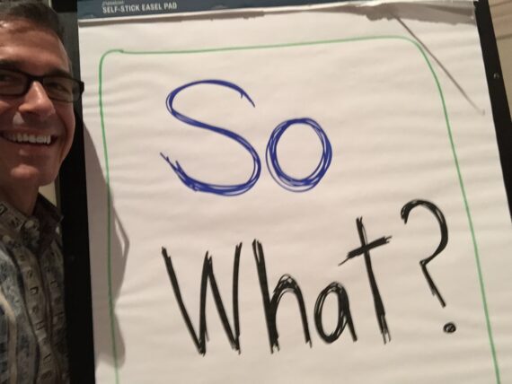 Disney Institute Speaker Jeff Noel with Flipchart message